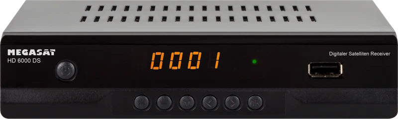 Megasat HD 6000 DS Receiver 1080p, 2x USB, Scart, Schwarz