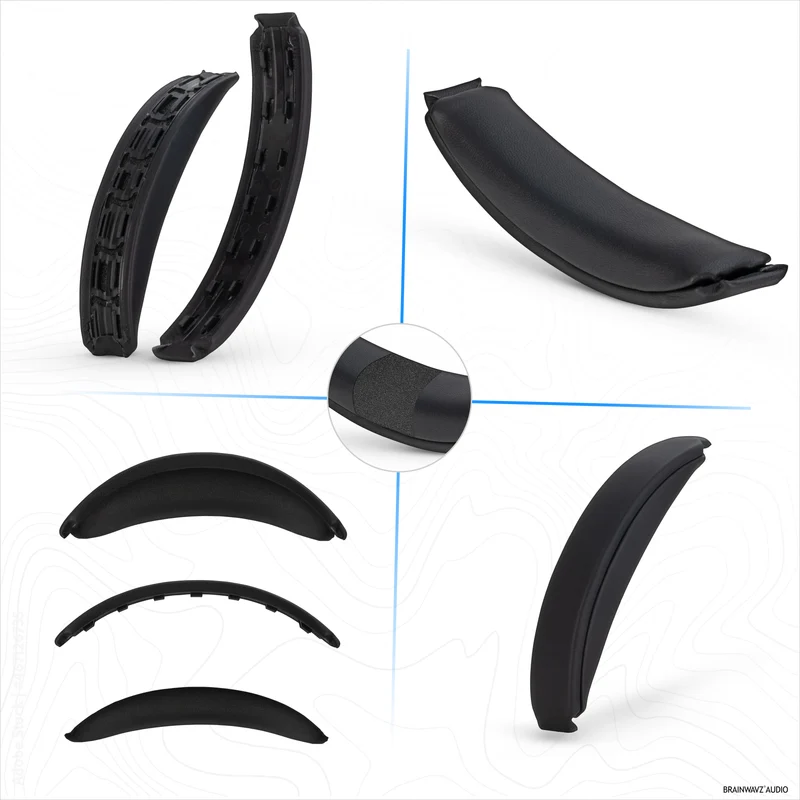 Penggantian Ikat Kepala Kulit PU untuk Fon Kepala Tanpa Wayar Bose QuietComfort QC45, QCSC, QC - Pad Kusyen Atas Fon Kepala - Kembalikan Keselesaan & Kesesuaian