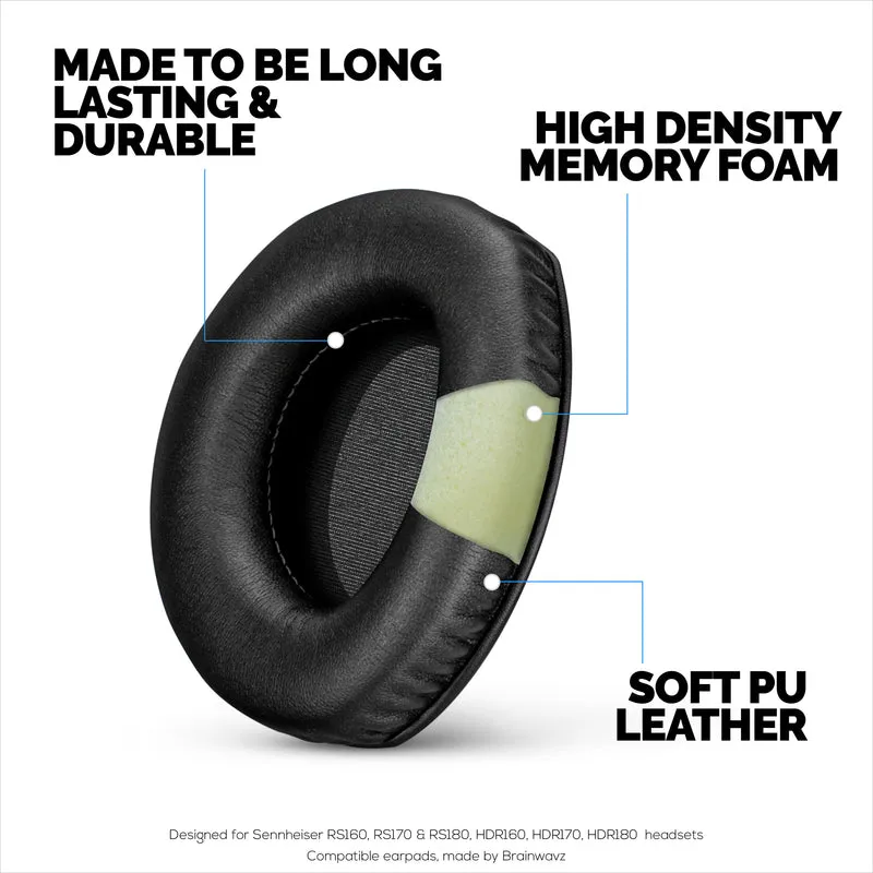 Pad Telinga Gantian untuk Fon Kepala Sennheiser RS160, RS170, RS180, HDR160, HDR170 & HDR180