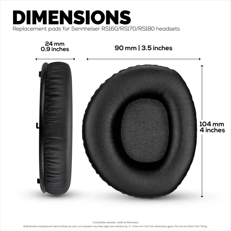 Pad Telinga Gantian untuk Fon Kepala Sennheiser RS160, RS170, RS180, HDR160, HDR170 & HDR180