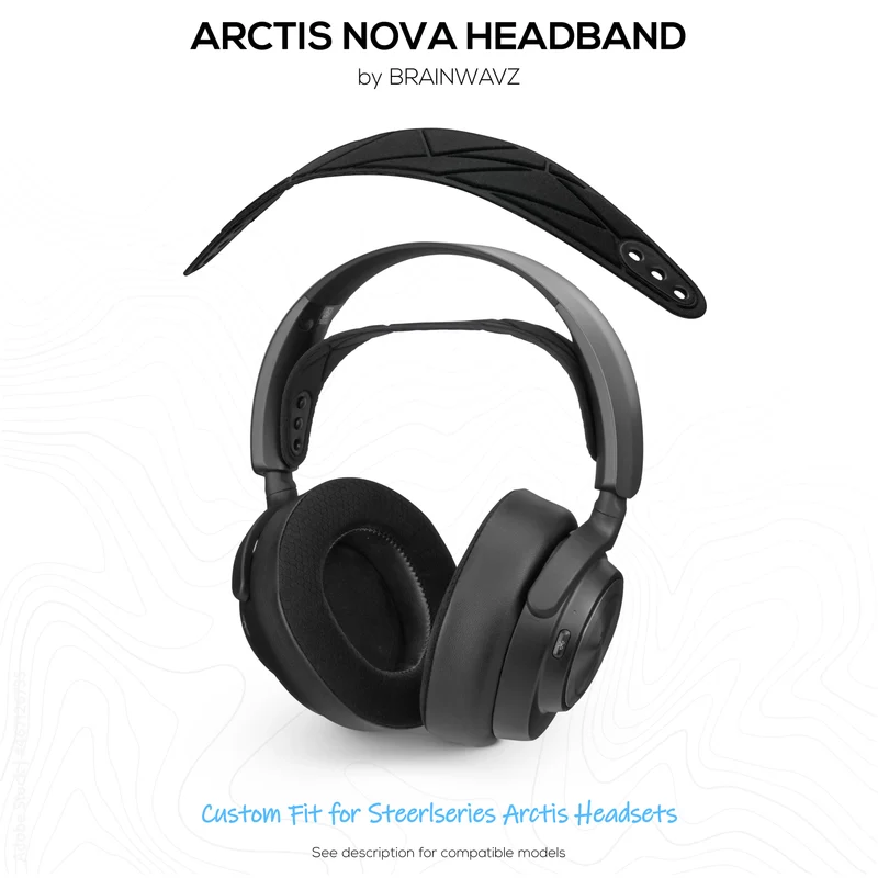Gelang Kepala Pengganti untuk SteelSeries Arctis Nova 7P & 7X & Lebih Banyak – Gelang Suspensi Elastik Kaya Kapas dengan 3 Tetapan Saiz