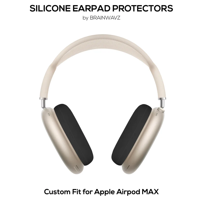 Sarung Pad Telinga Pelindung Silikon untuk Fon Kepala Apple Airpods Max – Kalis Air, Kalis Peluh, Kalis Habuk, Tidak Gelincir & Mudah Dipasang