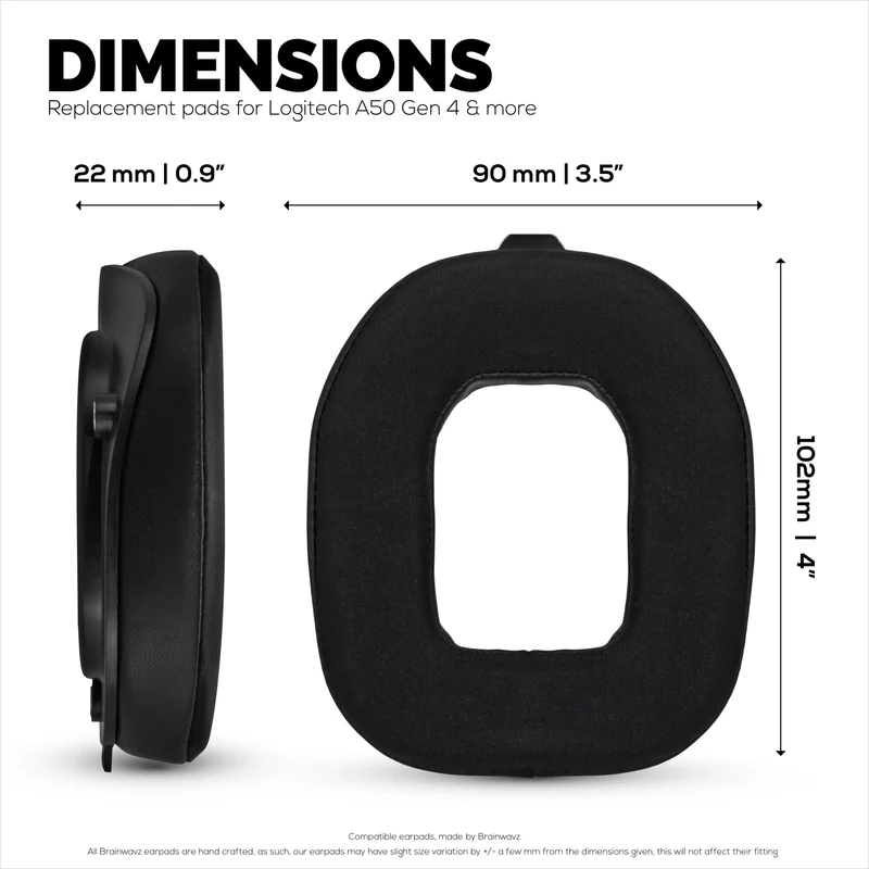 Pad Telinga Hibrid untuk Fon Kepala Logitech Astro A50 GEN4, A50 GEN5 dan A50X. Kusyen Permainan Gel Penyejuk dengan Fabrik Super Lembut & Buih Memori Tebal