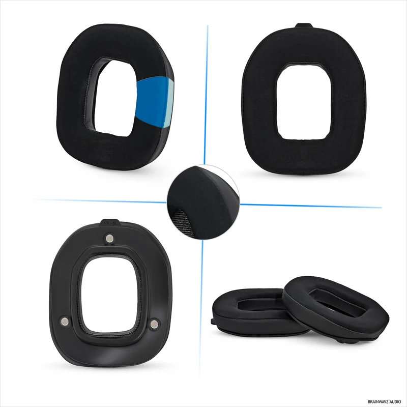 Pad Telinga Hibrid untuk Fon Kepala Logitech Astro A50 GEN4, A50 GEN5 dan A50X. Kusyen Permainan Gel Penyejuk dengan Fabrik Super Lembut & Buih Memori Tebal