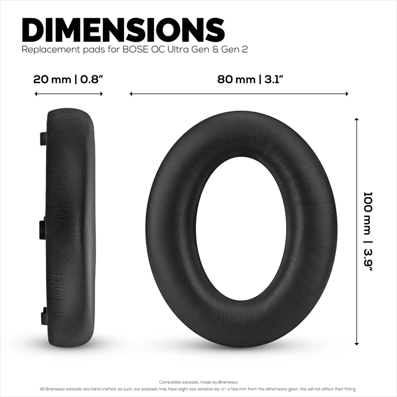 Pad Telinga Gantian untuk Fon Kepala Tanpa Wayar BOSE QC Ultra Gen 1 & Gen 2. Kulit PU Protein Gred Tinggi dengan Buih Lembut untuk Keselesaan & Ketahanan Tambahan
