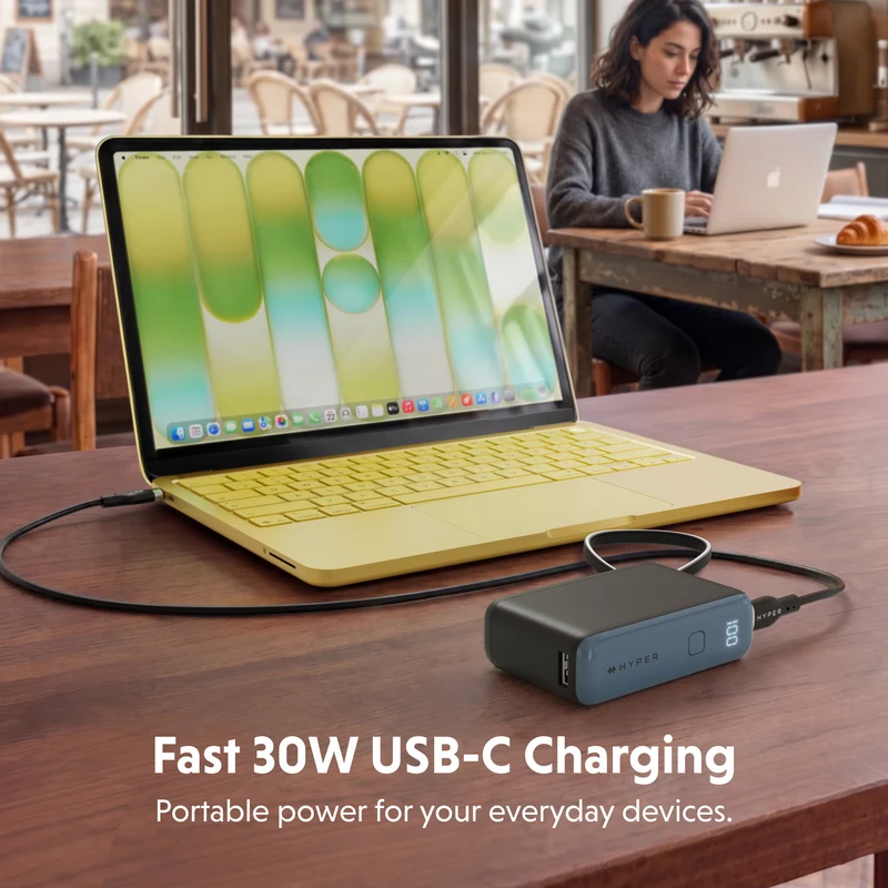 HyperJuice Flex 10K 30W Powerbank – Schwarz