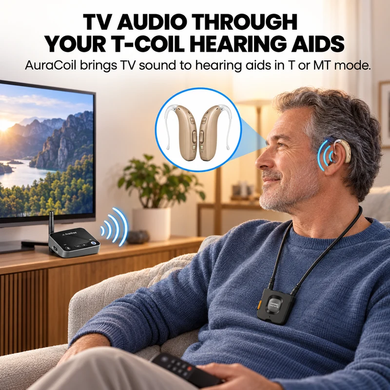 AuraCoil TV | Auracast TV Receiver & Transmitter Set