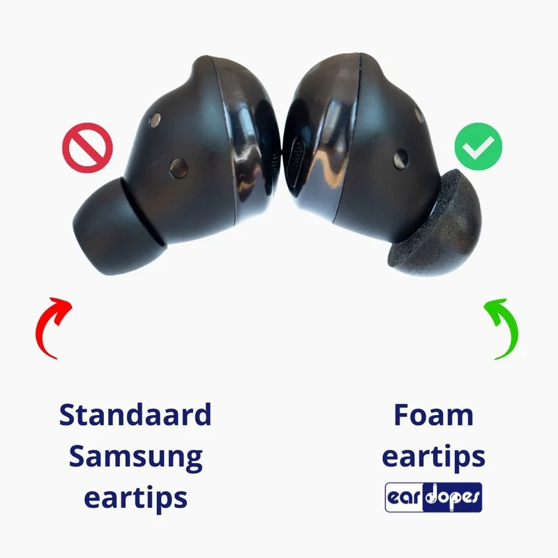 Schaumstoff-Ohrstöpsel für Samsung Galaxy Buds Pro – weiche Memory-Schaum-Ohrstöpsel – foamigo®