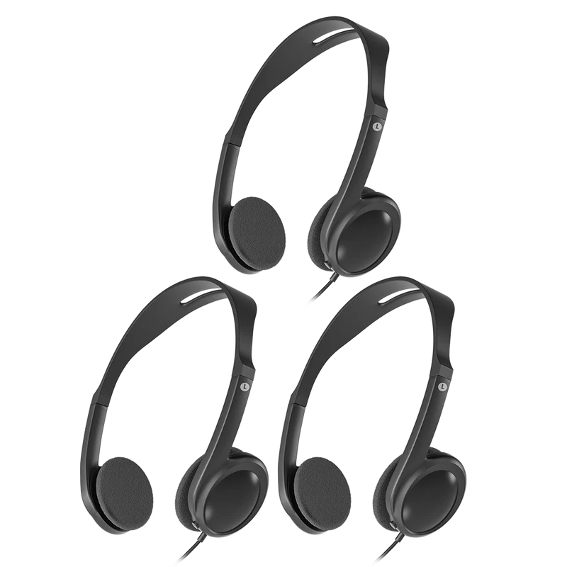 3-Pack Wired On-ear Headphones