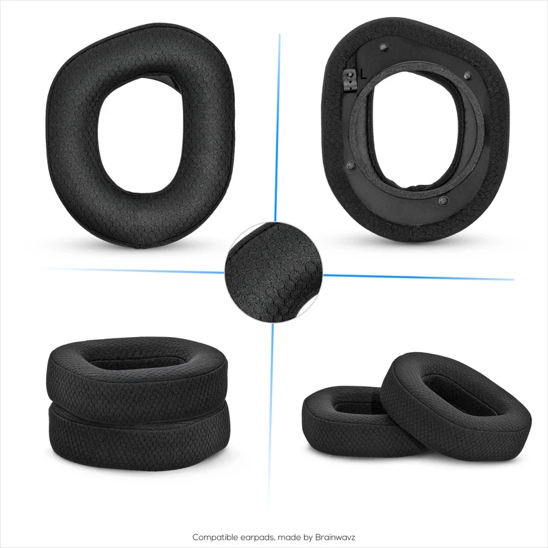 Pad Telinga Fabrik Mesh untuk Fon Kepala Tanpa Wayar TurtleBeach Stealth 700 Gen 2 & Stealth 700 Gen 2 MAX, Fabrik Mesh Bernafas & Buih Memori Gred Tinggi