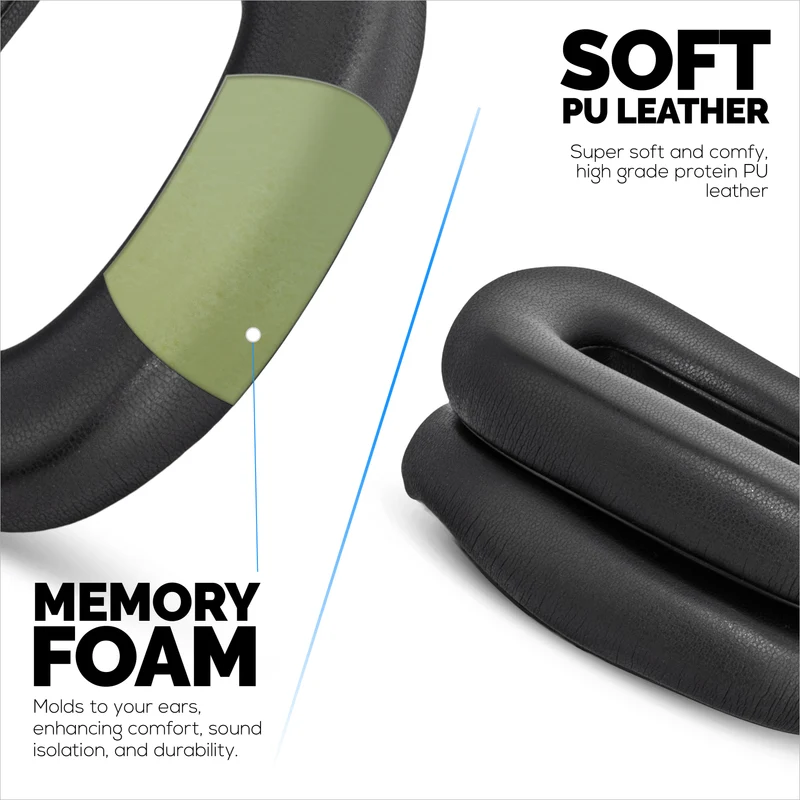Pad Telinga Gantian untuk Fon Kepala Logitech Astro A30. Kulit PU Lembut dengan Buih Memori Gred Tinggi untuk Keselesaan & Ketahanan Tambahan