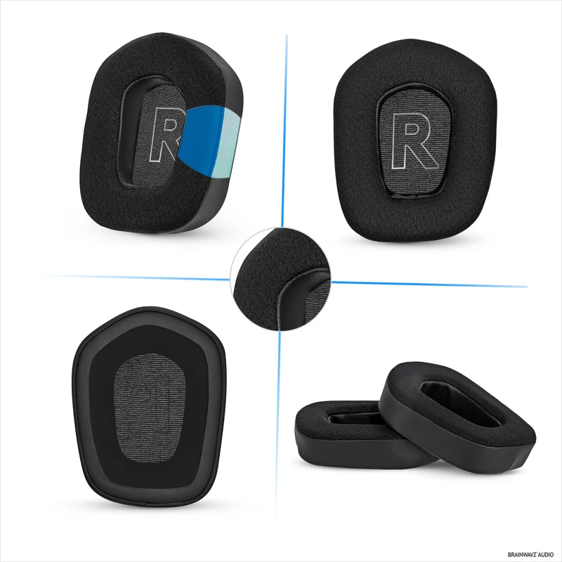 Hybrid-Ohrpolster für Logitech G733, G335 & G535 Headsets, Kühlgel, superweiches Material & dickerer Memory-Schaum