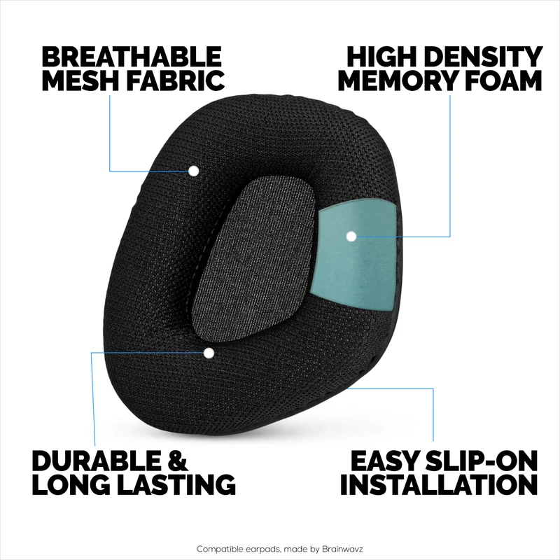 Ohrpolster aus atmungsaktivem Mesh-Gewebe für Corsair Void RGB Elite Wireless, RGB Elite USB und Elite Surround Headsets, aus hochwertigem Memory-Schaum