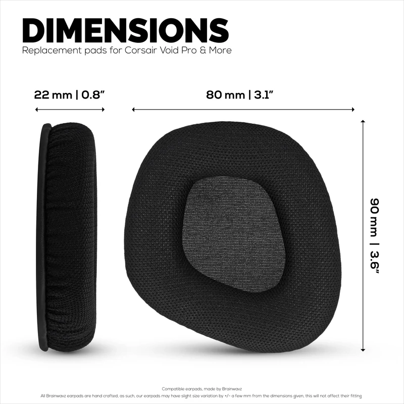 Ohrpolster aus atmungsaktivem Mesh-Gewebe für Corsair Void RGB Elite Wireless, RGB Elite USB und Elite Surround Headsets, aus hochwertigem Memory-Schaum