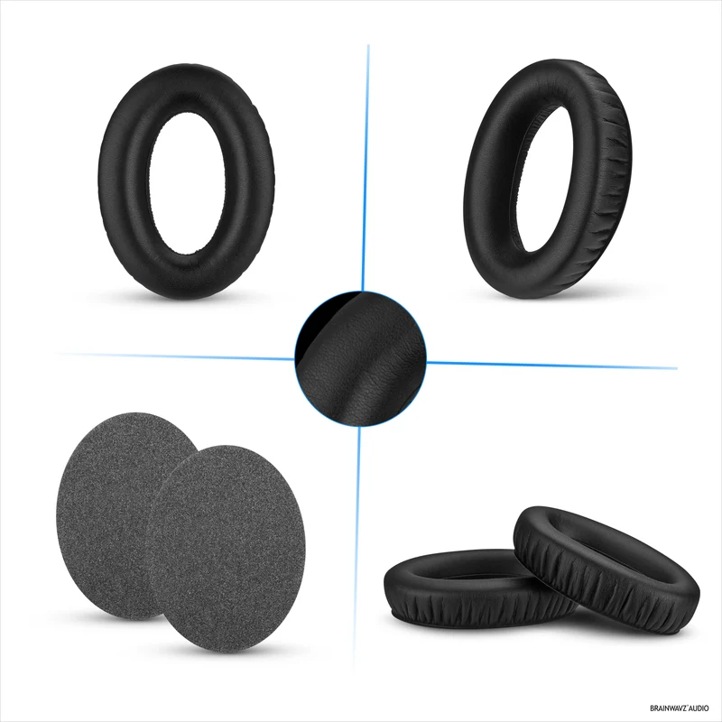 Ersatz-Ohrpolster für Sennheiser HD600, HD650, HD660S, HD525, HD535, HD545 und Massdrop HD58X, HD6XX Kopfhörer – Weiche Ohrpolster aus PU-Leder mit weichem Schaumstoff