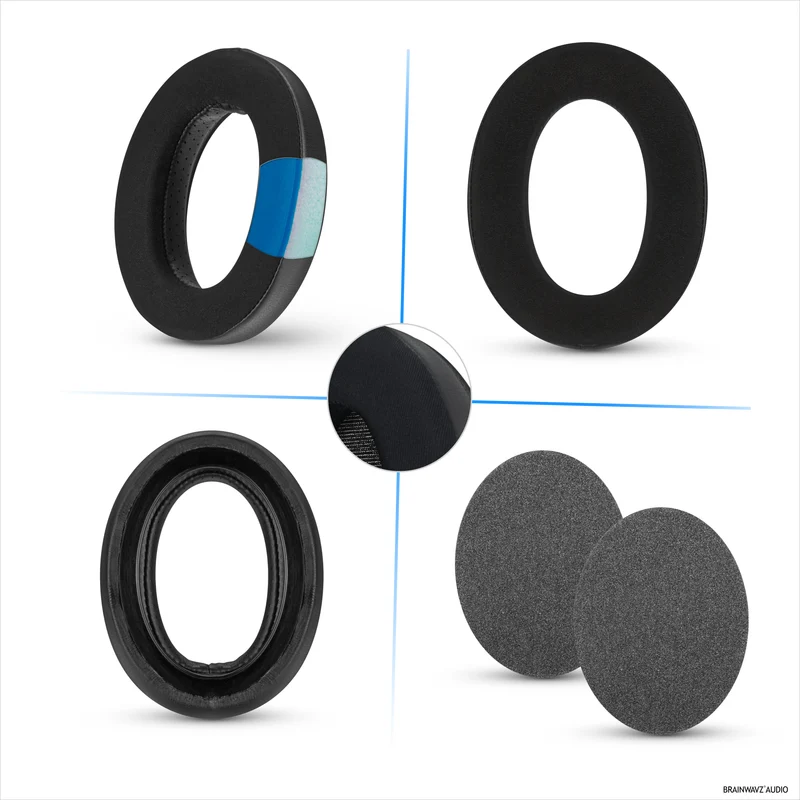 Hybrid-Ohrpolster für Sennheiser HD600, HD650, HD660S, HD525, HD535, HD545 und Massdrop HD58X, HD6XX Kopfhörer – Kühlende Gel-Gaming-Ohrpolster mit superweichem Stoff und dickem Schaumstoff