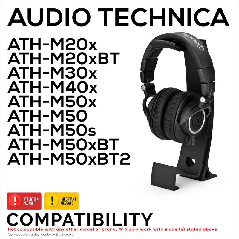 Pad Telinga Velour Gantian untuk Alat dengar Audio Technica ATH-M50X, M50xBT, M50RD, M40X, M30X, M20X. Velour Lembut & Busa Memori untuk Keselesaan Tambahan