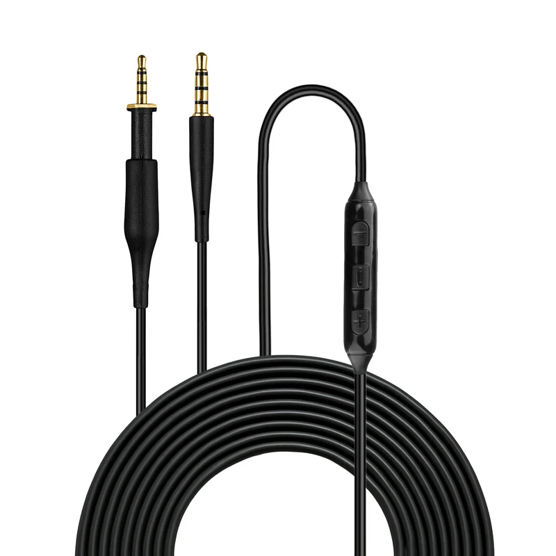 Kabel Audio Gantian Serasi dengan AKG K430 K450 K451 K452 K480 & Q460 – Alat Jauh Dalam Talian dengan Mikrofon, Kelantangan, Main/Jeda – 1.5m/60”