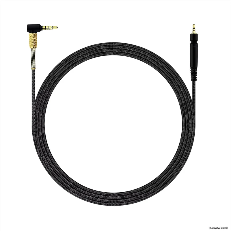 Ersatz-Audiokabel kompatibel mit Sennheiser GSP300, GSP350, GSP600 – geflochtenes Nylonkabel, 3.5 mm rechtwinklige und 2.5 mm vergoldete Stecker