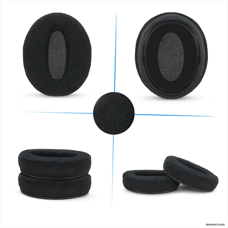 Ersatz-Ohrpolster aus Velours für Sennheiser HD4.50BT, HD4.50BTNC, HD450BT, HD4.50SE, HD4.40BT, HD4.30G, HD4.20S, HD458BT, HD450, HD400S und HD350BT. Weiches Velours und Memory-Schaum.
