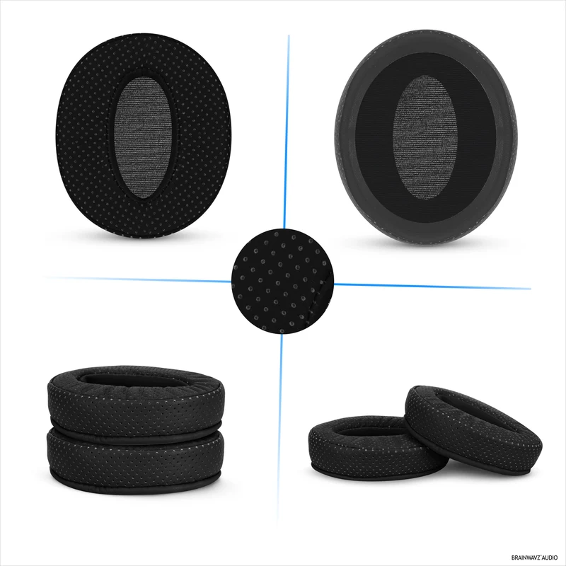 Ersatz-Ohrpolster mit Perforation für Sennheiser HD4.50BT, HD4.50BTNC, HD450BT, HD4.50SE, HD4.40BT, HD4.30G, HD4.20S, HD458BT, HD450, HD400S und HD 350BT – PU-Leder und Memory-Schaum