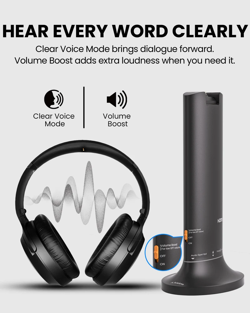 Opera Aura | Wireless Auracast TV Headphones