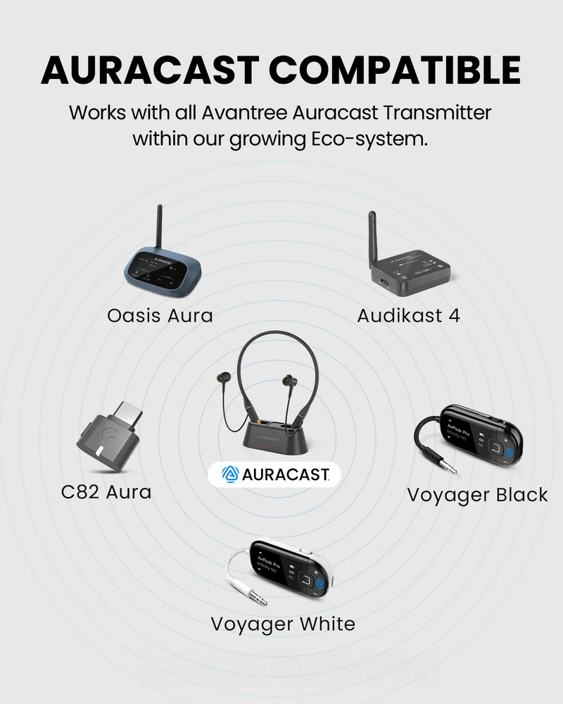 Loop | Auracast Neckband Earbuds with Charging Dock