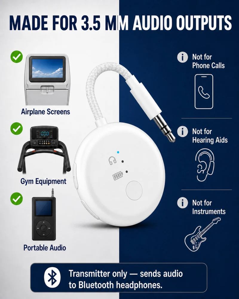 SoundJet R1 | Airplane Bluetooth Adapter for Two Headphones