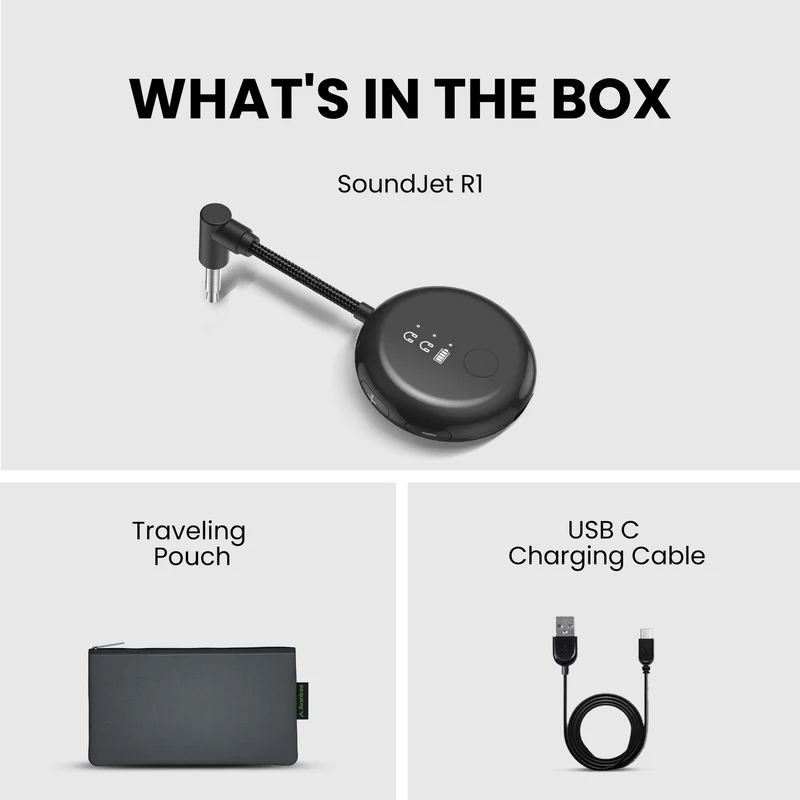SoundJet R1 | Airplane Bluetooth Adapter for Two Headphones
