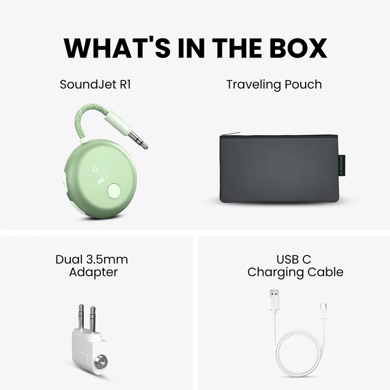 SoundJet R1 | Airplane Bluetooth Adapter for Two Headphones
