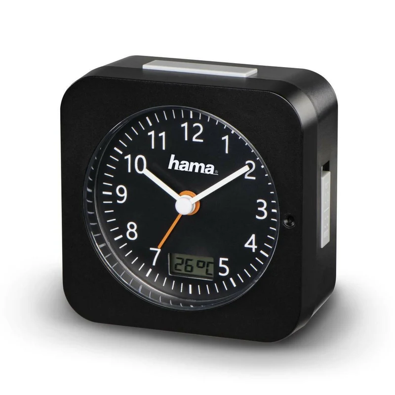 Hama Funkwecker "Multi" Schwarz | DCF-Funkuhr - Analog