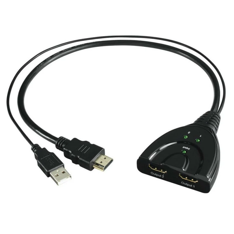 Hama HDMI Verteiler 2-fach, 4K, USB-Stromversorgung