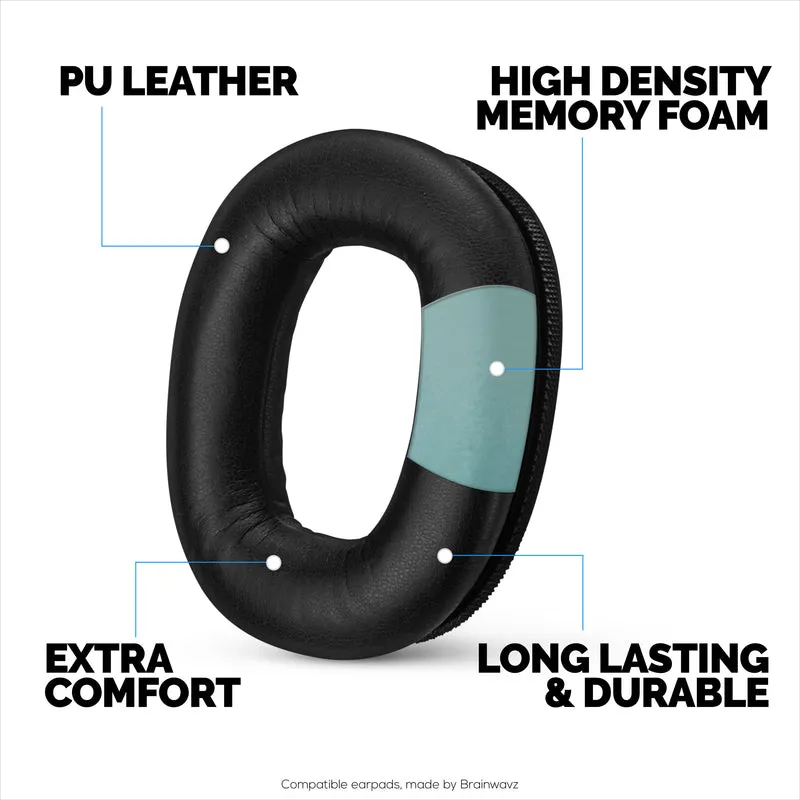 Ersatz-Ohrpolster für Marshall Monitor 2-Kopfhörer, PU-Leder, Memory Foam für zusätzlichen Komfort, verbesserte, strapazierfähige und langlebige Ohrpolster