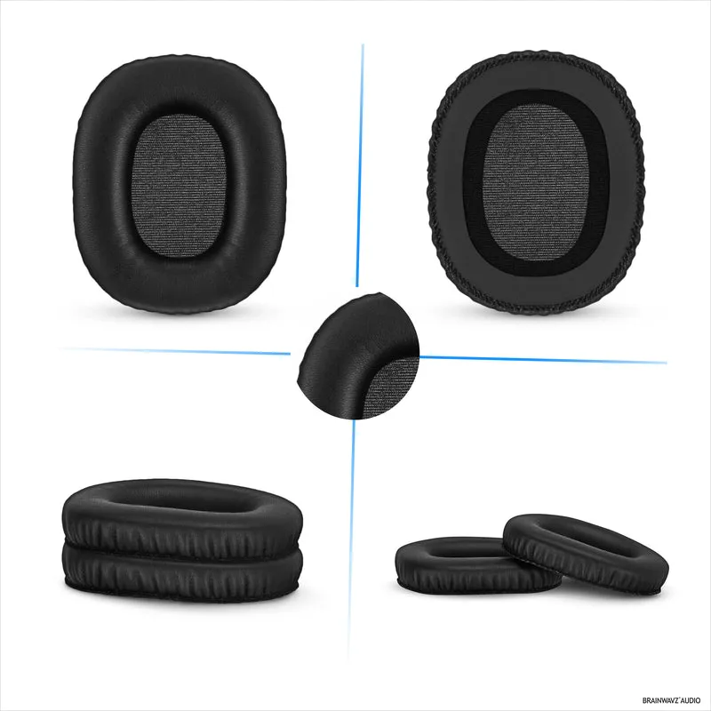 Pad Telinga Gantian untuk Fon Kepala Bluetooth Monitor Marshall / Monitor (Generasi Pertama), Kulit PU, Busa Memori untuk Keselesaan Tambahan, Kusyen Telinga Dinaik Taraf, Tahan Lama & Tahan Lama