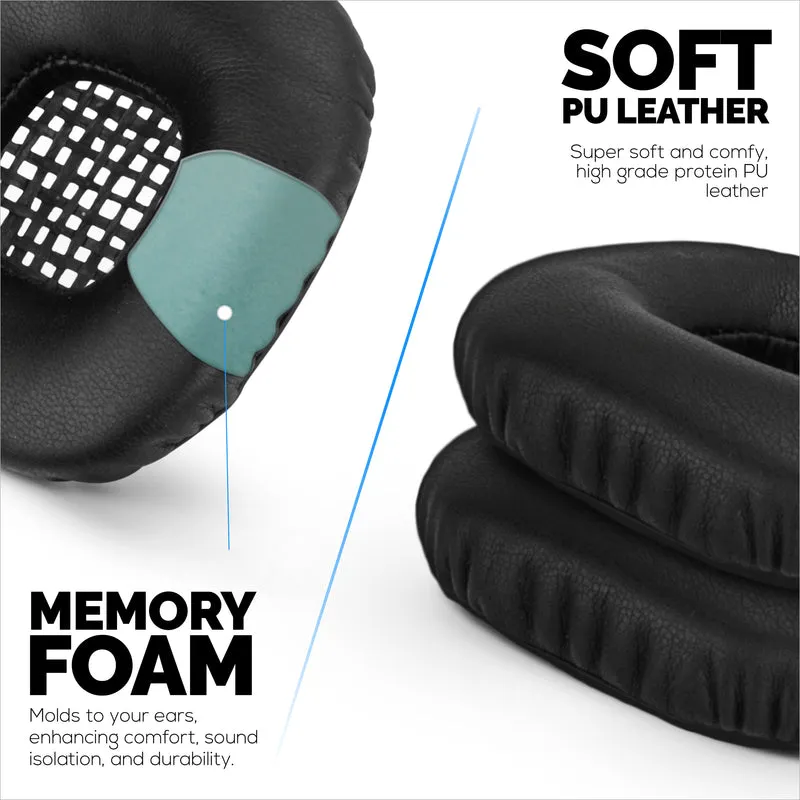Ersatz-Ohrpolster für Marshall Major 2-Kopfhörer, PU-Leder, Memory Foam für zusätzlichen Komfort, verbesserte, robuste und langlebige Ohrpolster