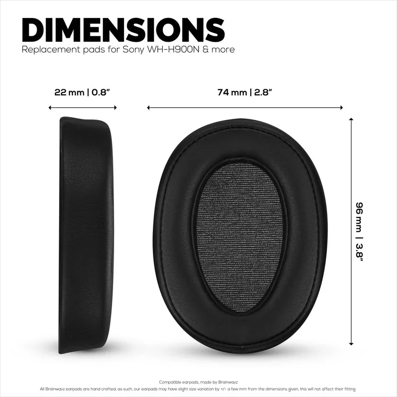 Ersatz-Ohrpolster für Sony WH-H900N und MDR-100ABN Kopfhörer, PU-Leder, Memory Foam