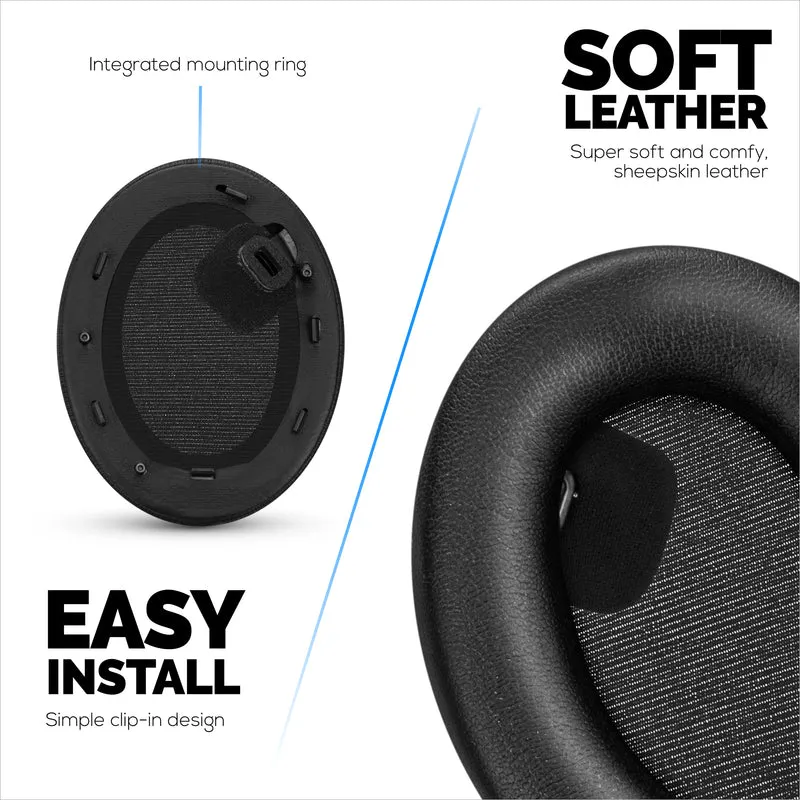 Ohrpolster aus Schaffell für die Kopfhörer Sony WH-1000XM4, weiches Echtleder, Memory Foam für extra Komfort, strapazierfähig und langlebig