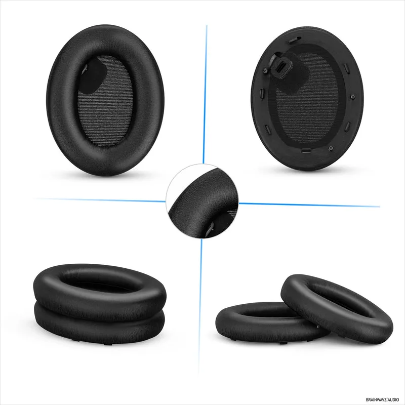 Ohrpolster aus Schaffell für die Kopfhörer Sony WH-1000XM4, weiches Echtleder, Memory Foam für extra Komfort, strapazierfähig und langlebig
