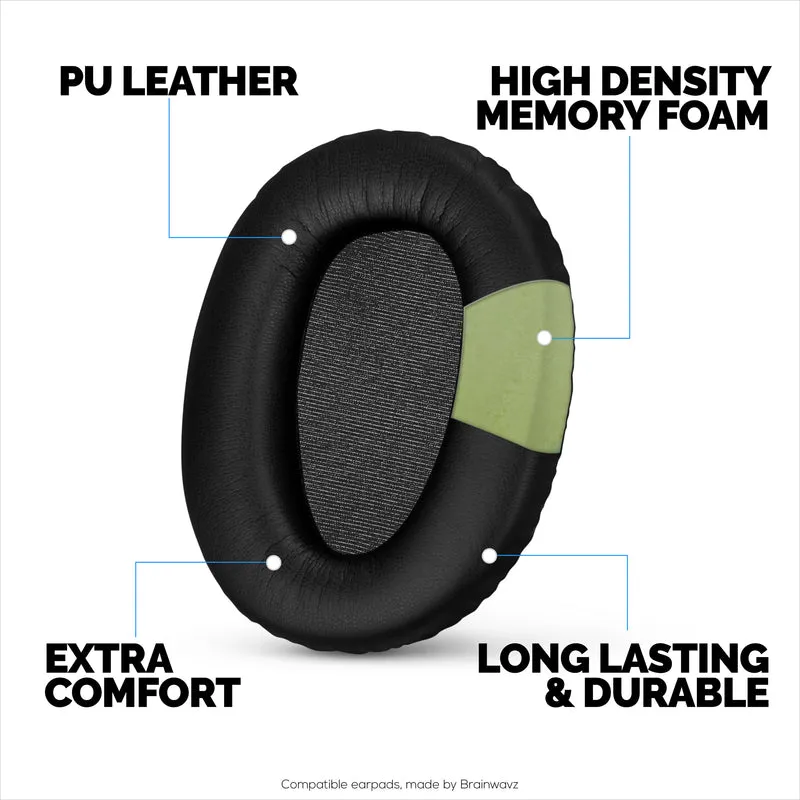 Ersatz-Ohrpolster für Sony WH-CH700N, MDR-ZX770 (ZX770BN), MDR-ZX780 (ZX780DC) und MDR-10R Kopfhörer, PU-Leder, Memory Foam