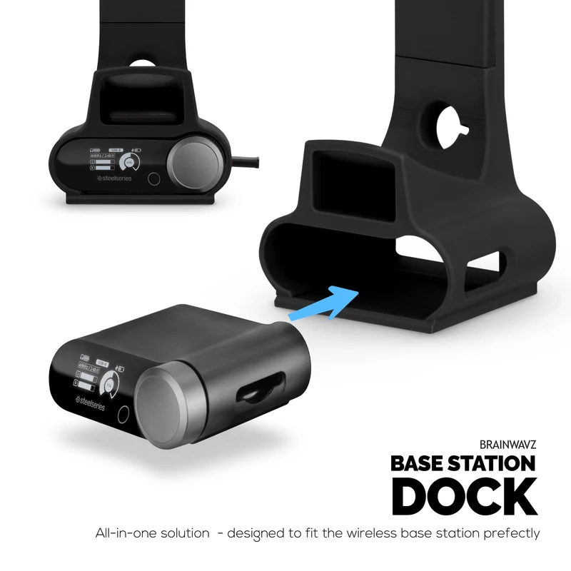 Kopfhörer- und Gamecontroller-Ständer, entwickelt für Steelseries Arctis Nova Pro Wireless, Nova Pro Omni und Nova Elite Headsets, mit Dock für die kabellose Basisstation