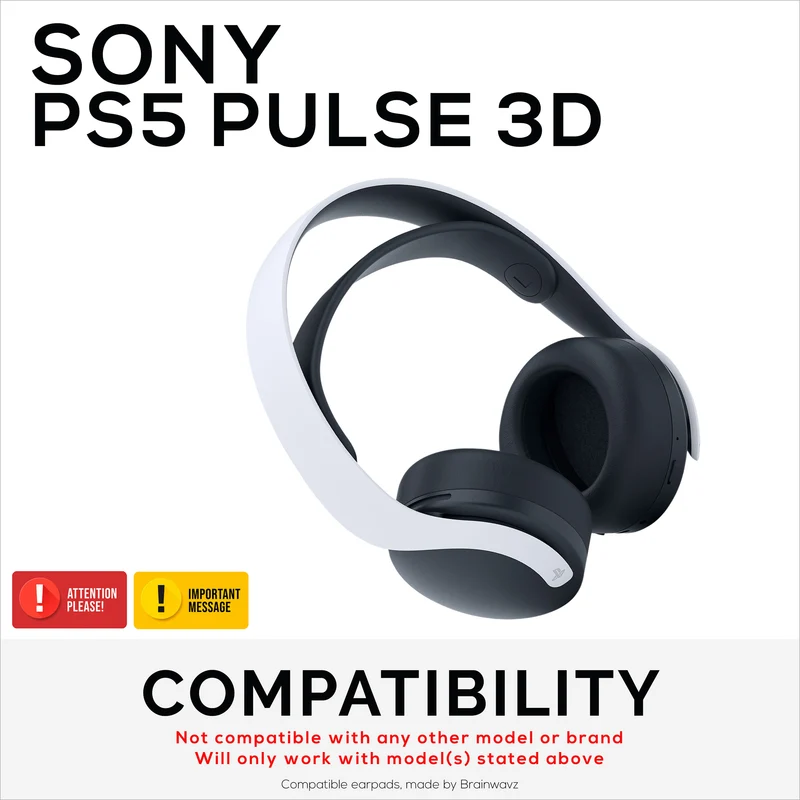 Pad Telinga Hibrid untuk Fon Kepala 5D Sony PS3 PULSE, Gel Sejuk, Fabrik Super Lembut, Kulit PU & Busa Memori Lebih Tebal
