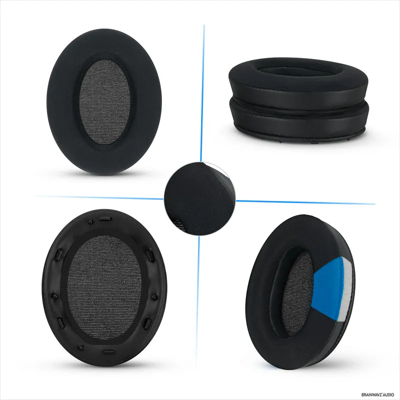 Hybrid-Gel-Ohrpolster für Sony WH-1000XM3-Kopfhörer, kühles Gel, superweicher Stoff, PU-Leder und dicker Memory-Schaum