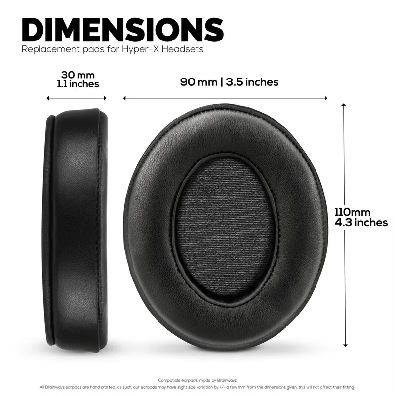 Pad Telinga Gel Kulit Sheepskin untuk HyperX Cloud 1, 2 Wayarles, Teras, Flight S, Alat dengar Alpha S & Banyak Lagi, Kulit Lembut, Gel Penyejuk, Keselesaan Tambahan, Tahan Lama & Tahan Lama