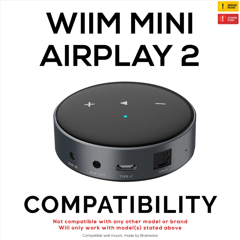 Selbstklebende Wand- und Untertischhalterung für WiiM Mini AirPlay 2, starkes selbstklebendes VHB-Klebeband, einfach zu installierende Halterung