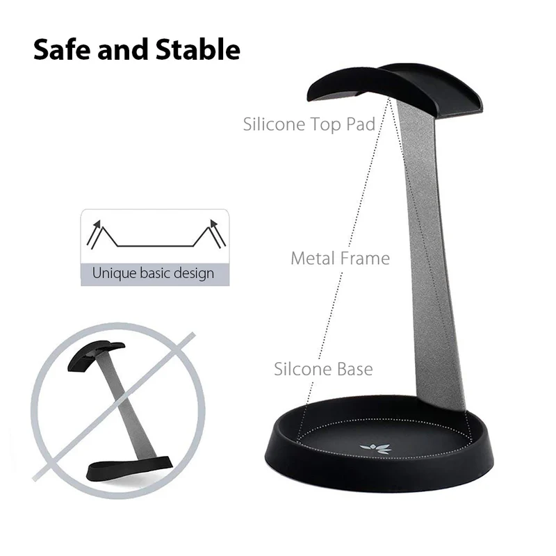 HS102 | Aluminum Headphone Stand with Cable Holder