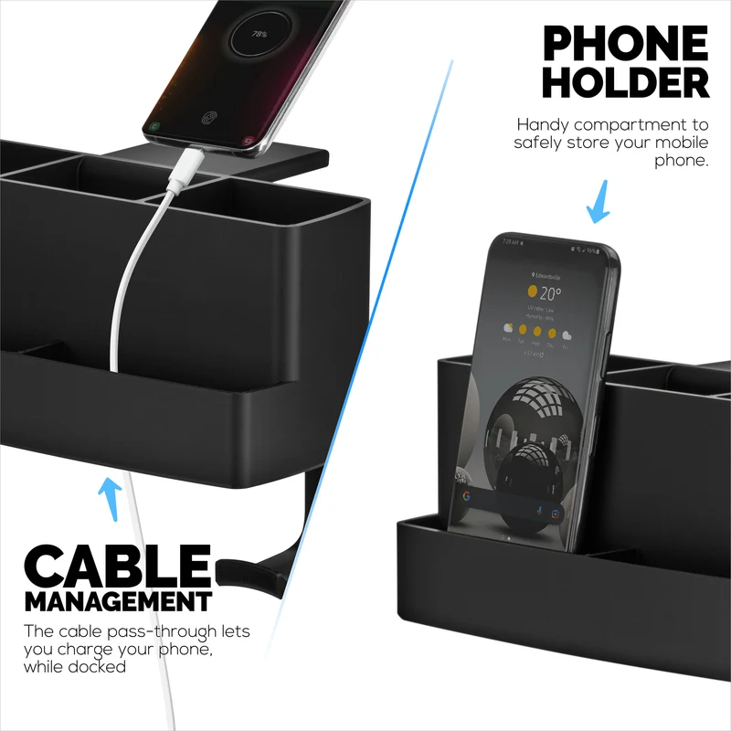 Alat Kawalan Jauh, Alat Tulis, Penyangkut Fon Kepala & Pemegang Telefon Kaki untuk Meja dan Meja, Mudah Dipasang, Pengapit Boleh Laras, Sesuai untuk Alat Kawalan Jauh Bersaiz Berbeza, Pen, Pensel, Alat dengar, Telefon & Banyak Lagi