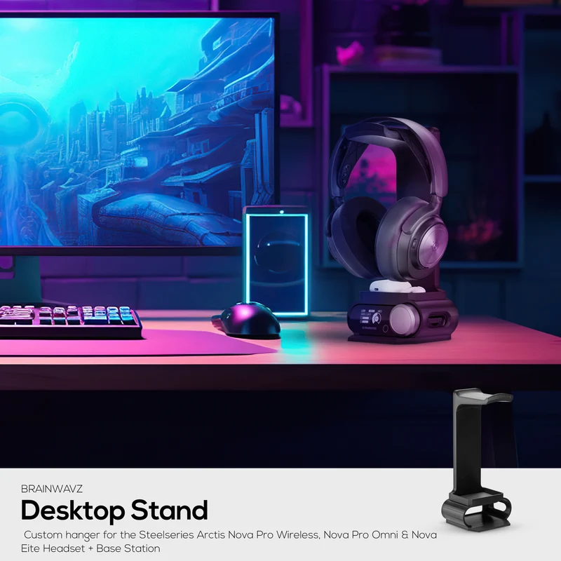 Kopfhörerständer, entwickelt für Steelseries Arctis Nova Pro Wireless, Nova Pro Omni & Nova Elite Headsets mit Dock für die kabellose Basisstation