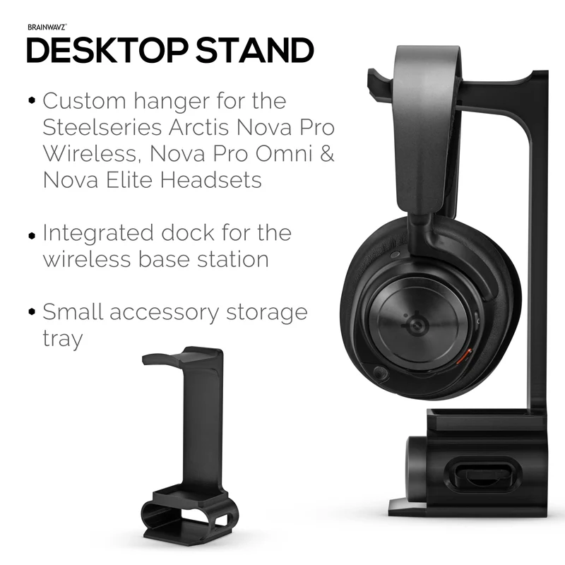 Kopfhörerständer, entwickelt für Steelseries Arctis Nova Pro Wireless, Nova Pro Omni & Nova Elite Headsets mit Dock für die kabellose Basisstation