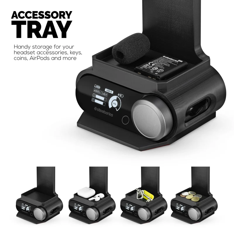 Kopfhörerständer, entwickelt für Steelseries Arctis Nova Pro Wireless, Nova Pro Omni & Nova Elite Headsets mit Dock für die kabellose Basisstation