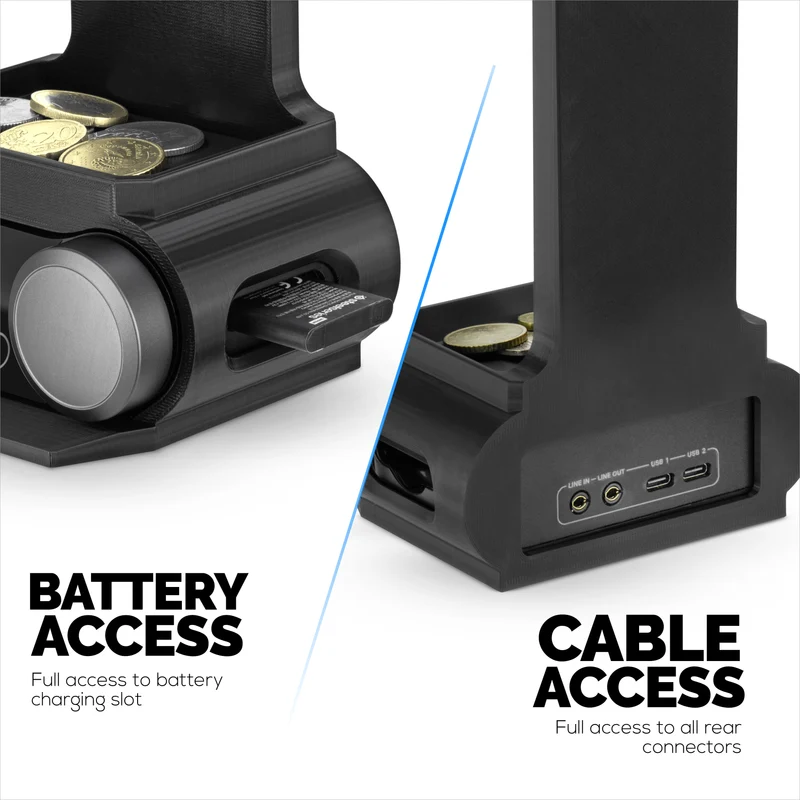 Kopfhörerständer, entwickelt für Steelseries Arctis Nova Pro Wireless, Nova Pro Omni & Nova Elite Headsets mit Dock für die kabellose Basisstation